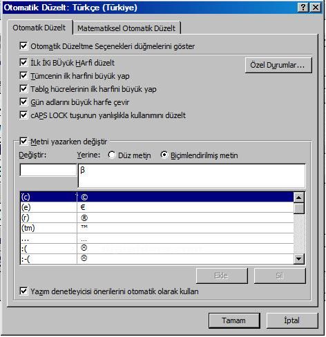 Office 2007 Simge Ekleme