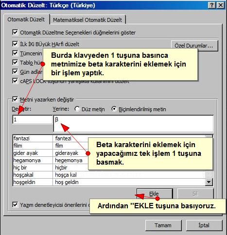Office 2007 Simge Ekleme