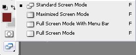 Hand Tool, Zoom Tool,  Screen Mode