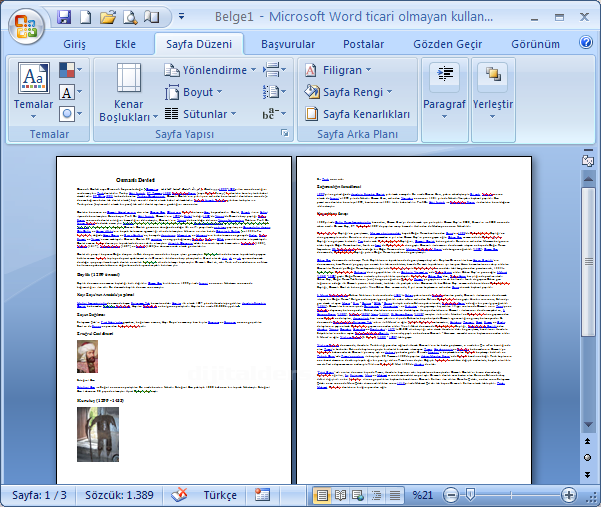 Office 2007 Sayfa Yapısı