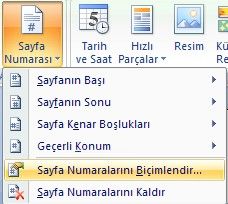 Office 2007 Altbilgi Ve Üstbilgi Kullanımı