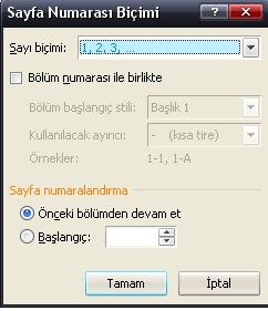 Office 2007 Altbilgi Ve Üstbilgi Kullanımı