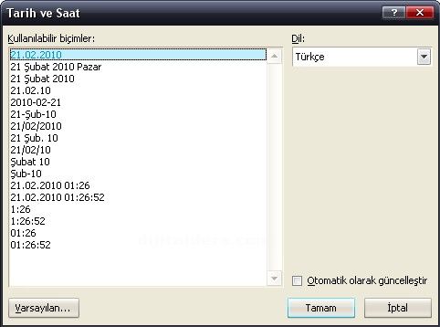 Office 2007 Altbilgi Ve Üstbilgi Kullanımı