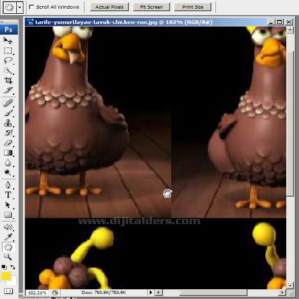 Hand Tool Araç Çubuğu Resimli Anlatım