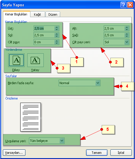 Office 2007 Sayfa Yapısı