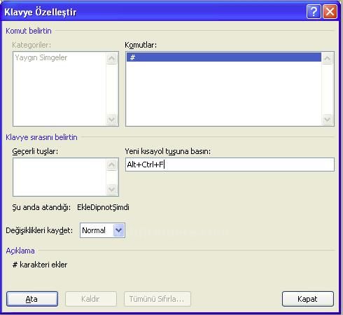 Office 2007 Simge Ekleme