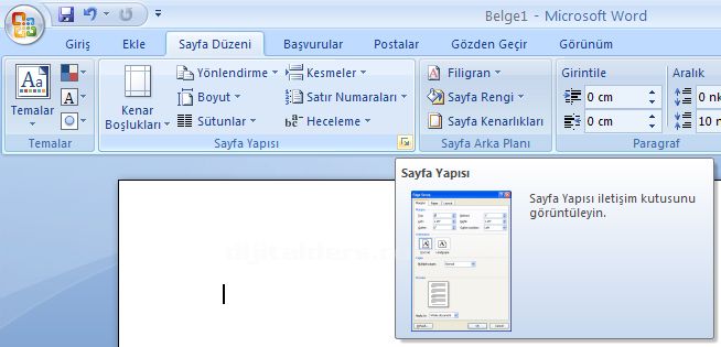 Office 2007 Sayfa Yapısı