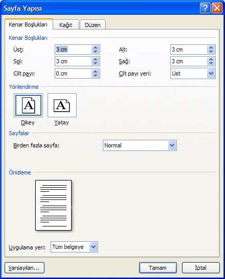 Office 2007 Sayfa Yapısı