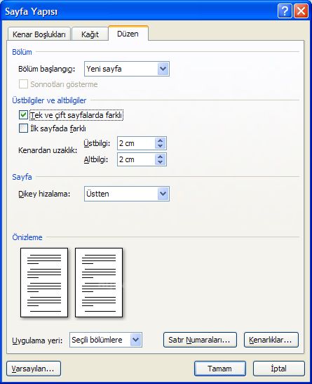 Office 2007 Sayfa Yapısı