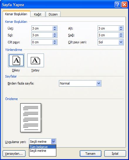 Office 2007 Sayfa Yapısı