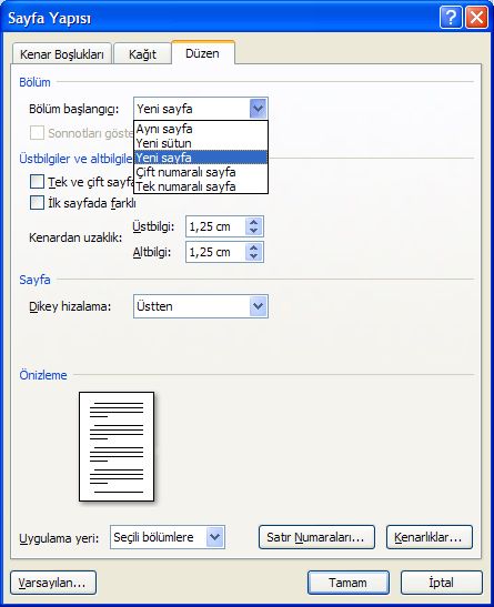 Office 2007 Sayfa Yapısı