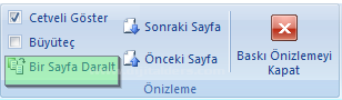 Office 2007 Baskı Önizleme