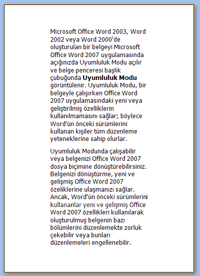 Office 2007 Baskı Önizleme