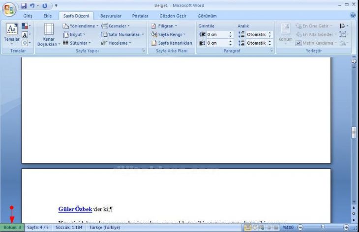 Office 2007 Kesmeler