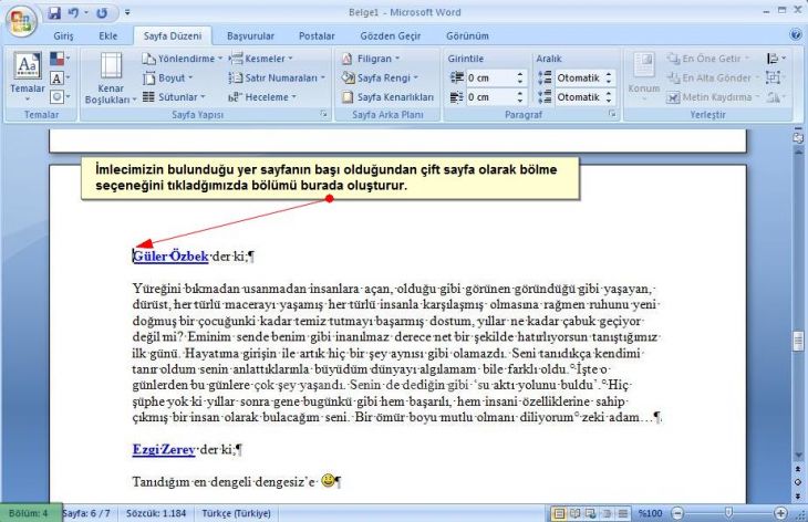 Office 2007 Kesmeler