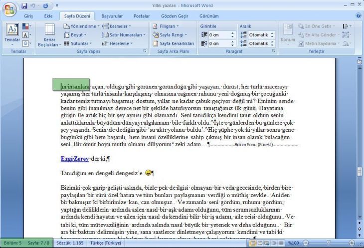 Office 2007 Kesmeler