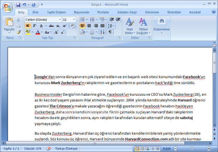 Office 2007 Kenarlıklar Ve Gölgelendirme
