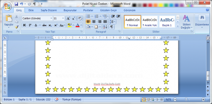 Office 2007 Kenarlıklar Ve Gölgelendirme