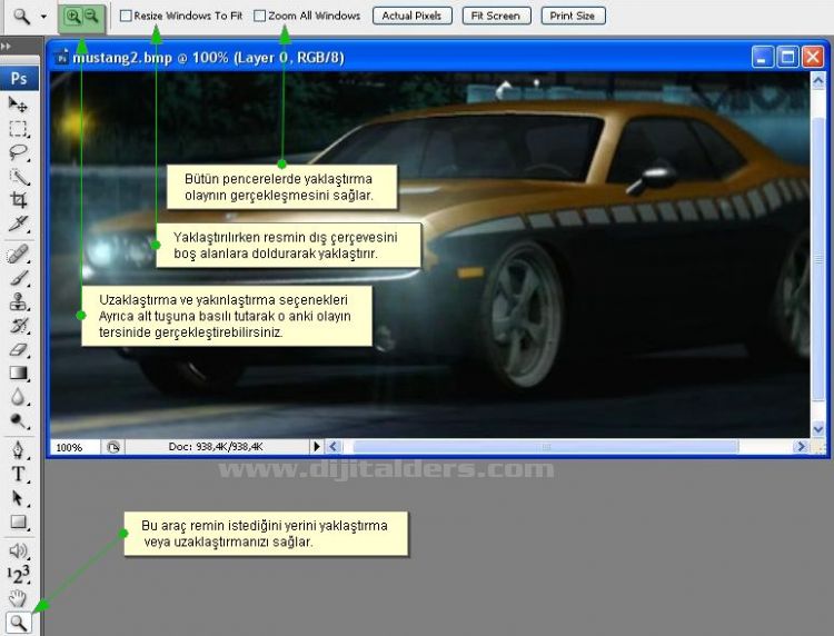 Hand Tool, Zoom Tool, Screen Mode