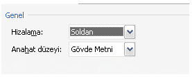 Office 2007 Paragraf Seçenekleri