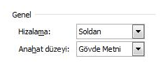 Office 2007 Paragraf Seçenekleri