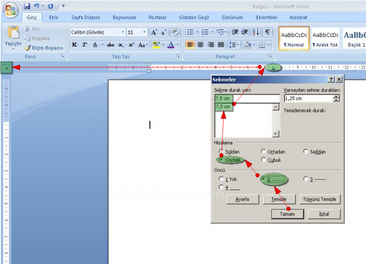 Office 2007 Sekmeler