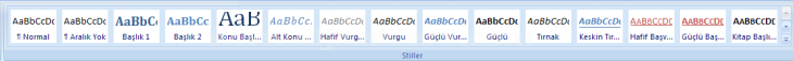 Office 2007 Stil İşlemleri