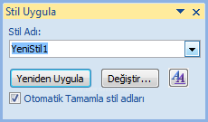 Stil İşlemleri