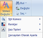 Office 2007Stilleri Değiştir