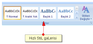 Office 2007 Stil İşlemleri