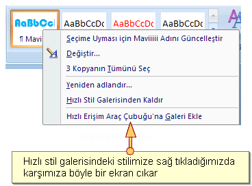 Office 2007 Stil İşlemleri