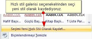 Office 2007 Stil İşlemleri