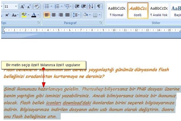 Office 2007 Stil İşlemleri