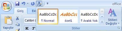 Office 2007 Stil İşlemleri