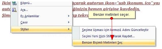 Office 2007 Stil İşlemleri