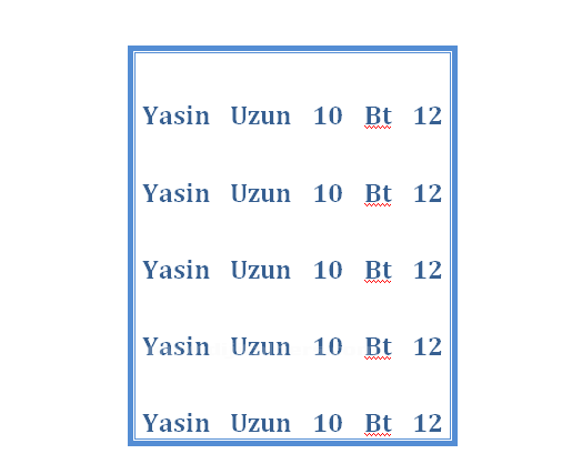 Office 2007 Tablo Özellikleri Penceresi