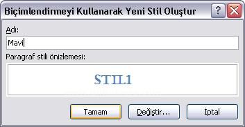 Office 2007 Stil İşlemleri