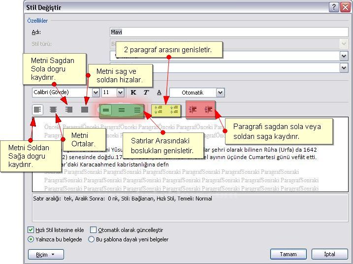 Office 2007 Stil İşlemleri