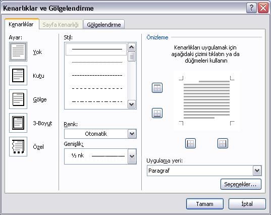 Office 2007 Stil İşlemleri