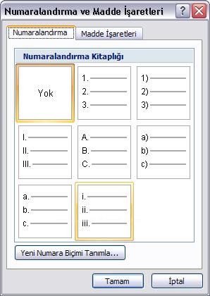 Office 2007 Stil İşlemleri