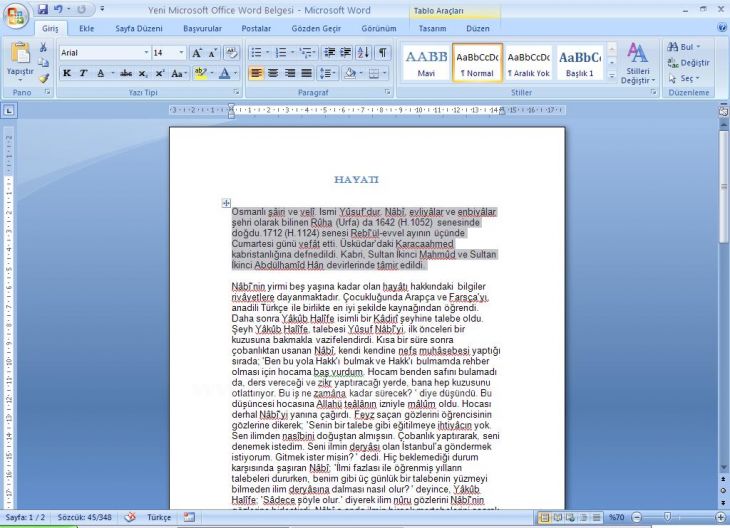 Office 2007 Stil İşlemleri