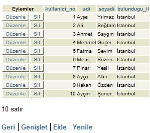 PostgresSQL Veri Tabanında LIKE Kullanımı