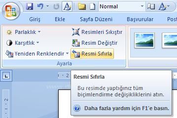 Office 2007 Resim Araçları