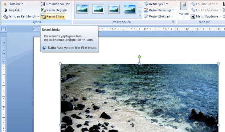 Office 2007 Resim Araçları