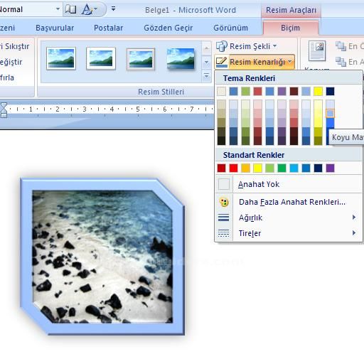 Office 2007 Resim Araçları