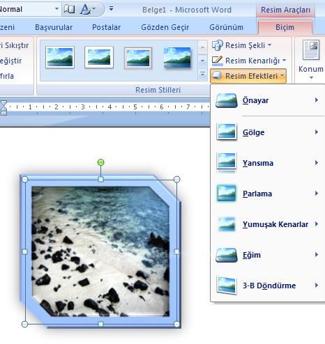 Office 2007 Resim Araçları