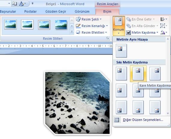 Office 2007 Resim Araçları