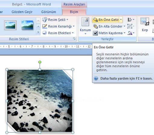 Office 2007 Resim Araçları