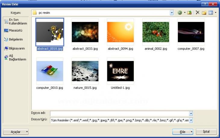 Office 2007 Resim Araçları