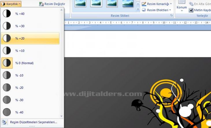 Office 2007 Resim Araçları